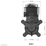 DLE61 61ccm 2 Takt Benzin Motor 6,0 PS incl. Elektro. Zündung