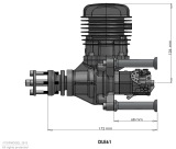 DLE61 61ccm 2 Takt Benzin Motor 6,0 PS incl. Elektro. Zündung