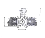 DLE111 111ccm Boxer Benzin Motor incl. Elektronischer Zündung