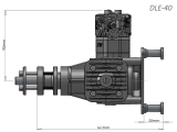 DLE40 40ccm Boxer Benzin Motor incl. Elektronischer Zündung