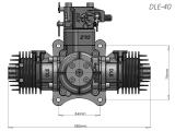 DLE40 40ccm Boxer Benzin Motor incl. Elektronischer Zündung