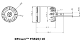 Bay-Tec XPower F3820/10 - 1050KV - Brushless Motor