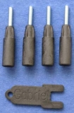 CFK Kugelgelenkadapter für Carbonrohr 5mm M3 (VE 4Stk. + Schlüssel)