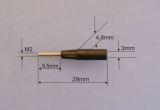 CFK Kugelgelenkadapter für Carbonrohr 3mm M2 (VE 4Stk. + Schlüssel)