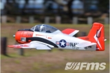 FMS T-28D Trojan Rot/Weis V4 ARTF 1400mm Big Scale mit EZFW