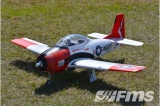 FMS T-28D Trojan Rot/Weis V4 ARTF 1400mm Big Scale mit EZFW