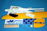SIMPROP EXCEL MICRO FERTIGMODELL 1225mm ARF - zweifarbig weiß-rot bespannt