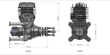 DLE55 55ccm Benzin Motor mit Heckvergaser incl. Elektronischer Zündung