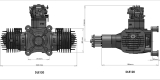 DLE120 120ccm 2 Zylinder Boxer incl. Elektronischer Zündung