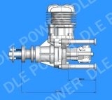 DLE30 V2 30ccm Benzin Motor incl. Elektronischer Zündung