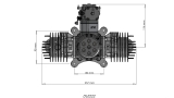 DLE222 V3 222ccm 4 Zylinder Boxer incl. Elektronischer Zündung