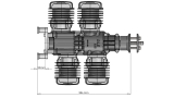 DLE222 V3 222ccm 4 Zylinder Boxer incl. Elektronischer Zündung