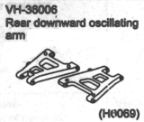 VH-36006 Rear downward oszillating arm 1 Stk