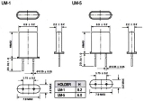 Empfänger Quarz Micro Größe UM-5 35 MHZ-A / 40 MHz
