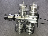 HORNET Engine 165cc V2 4 Zylinder Benzin Motor mir Rot Eloxiertem Kurbelgehäse incl. Elektronischer Zündung