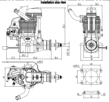 Benzinmotor NGH GF-38 V2.0 Viertakter