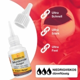 Everglue Sekundenkleber Cyanacrylat für PMMA (Plexiglas®) Acrylglas nicht ausblühend niedrigviskos 20g Dosierflasche
