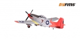 FMS Giant Scale P-51 Mustang Rot PNP Set V8 ohne Akku/RC - 1700mm