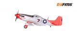 FMS Giant Scale P-51 Mustang Rot PNP Set V8 ohne Akku/RC - 1700mm
