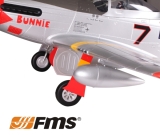 FMS Giant Scale P-51 Mustang Rot PNP Set V8 ohne Akku/RC - 1700mm