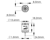 Xtreme Tuning Brushless Motor 8000kv für Blade 130X SMT1610-8000