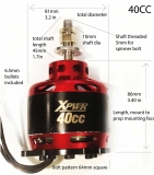 EXTREMEFLIGHT-RC XPWR 40CC BRUSHLESS MOTOR 200 K/V