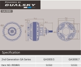 DUALSKY Xmotor GA3000.5 380 KV 28-polig bis 2900W (30-35ccm)