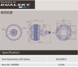 DUALSKY Xmotor GA1500.5 500 KV 28-polig bis 1500W (15-20ccm)