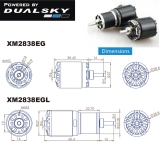 DUALSKY XMotor XM2838EG-11 GLIDER 1100 K/V Brushless Motor