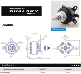 DUALSKY Xmotor GA800.11 550 KV 28-polig bis 800W