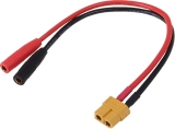 Robbe Modellsport Adapterkabel XT-60 Buchse AUF 4MM ISDT BANANENStecker Buchse (2X Buchse) 1Stk.
