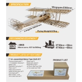 VALUEPLANES TIGER MOTH DEHAVILLAND DH82A HOLZBAUSATZ 1:3,8 2,36M MIT METALLBESCHLÄGEN UND GFK MOTORHAUBE
