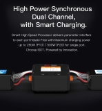ISDT P20 Dual Smart Charger 1-8S 500W (x2) 20A (2x) 800W/35A parallel Ladegerät
