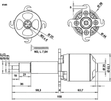 Robbe Modellsport RO-POWER TORQUE LS 6330/15 Brushless Motor mit Verlängerungswelle