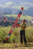 rs-aero FXj 2.5 Holzbausatz Thermikmodell mit 4-Klappenfläche als Segler, oder Elektromodell