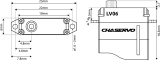 CHASERVO LV06 15T 6mm LV Servo für F3K, F5K u.ä.