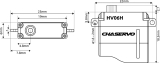 CHASERVO HV06H 15T 6mm HV Servo für F3K, F5K u.ä.