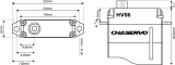 CHASERVO HV06 15T 6mm HV Servo für F3K, F5K u.ä.