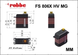 Robbe X-Serie FS 806X HV MG 7,7kg/cm 0,58 sek Digital Servo