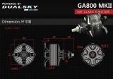 DUALSKY Brushless Motor XMotor GA800.23 MKII 530 KV 28-polig bis zu 910W