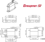 Graupner Servo digital DES 448 BB MG Flächenservo - 9,5mm - 4,5kg