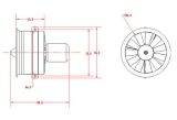 FMS 64mm 11 Blatt Ducted Fan V2 / Impeller incl. Brushless Motor 2840-KV3900 (für 3S)