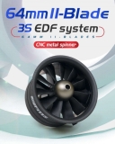 FMS 64mm 11 Blatt Ducted Fan V2 / Impeller incl. Brushless Motor 2840-KV3900 (für 3S)
