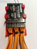 Futaba R7014SB R7114SB R7214SB R7314SB Empfängerhalterung mit Servokabel Zugentlastung - Schwarz