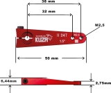 Kuza Servohebel 1-Arm Hitec 24T 38/32mm 1.5" M2,5 Heavy Duty V2 Aluminium