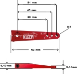 Kuza Servohebel 1-Arm Hitec 24T 51/45/39mm 2" M3 Heavy Duty V2 Aluminium