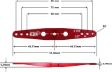 Kuza Servohebel 2-Arm Futaba 25T 84/72/60mm 3.25" M3 Heavy Duty V2 Aluminium