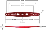 Kuza Servohebel 2-Arm Hitec 84/72/60mm 3.25" M3 Heavy Duty V2 Aluminium
