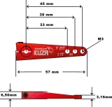 Kuza Servohebel 1-Arm Futaba 25T 45/39/33mm 1.75" M3 Heavy Duty V2 Aluminium