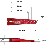 Kuza Servohebel 1-Arm Hitec 24T 45/39/33mm 1.75" M3 Heavy Duty V2 Aluminium